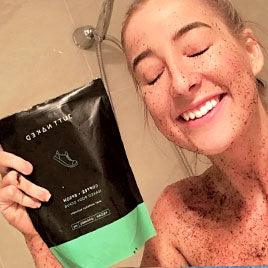 coffee + epsom body scrub