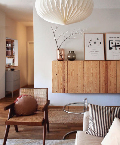 round cushion fringed at living room decor