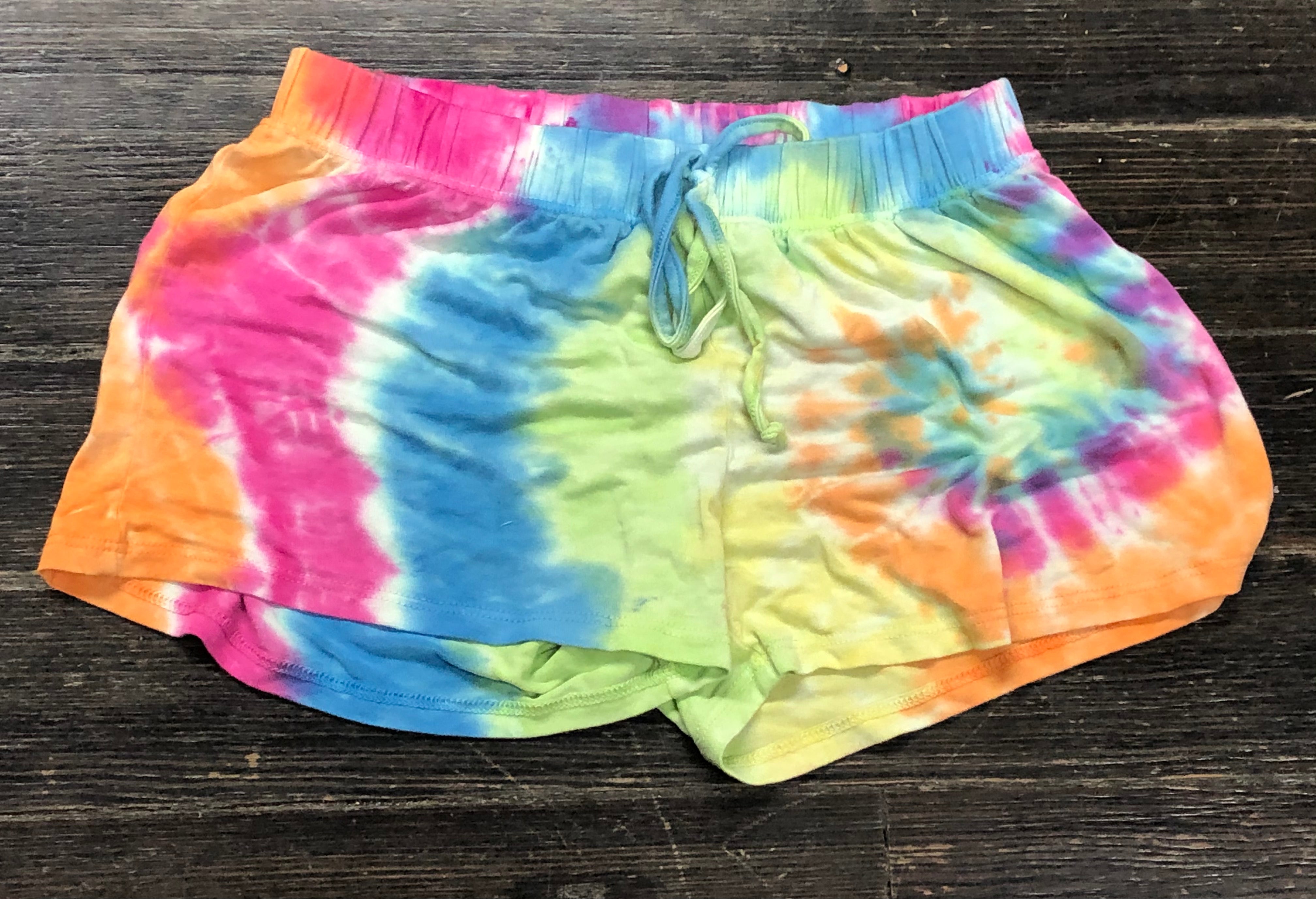 Erge Designs Bright Tie Dye Shorts | Glamour Girlz Central Highland Park