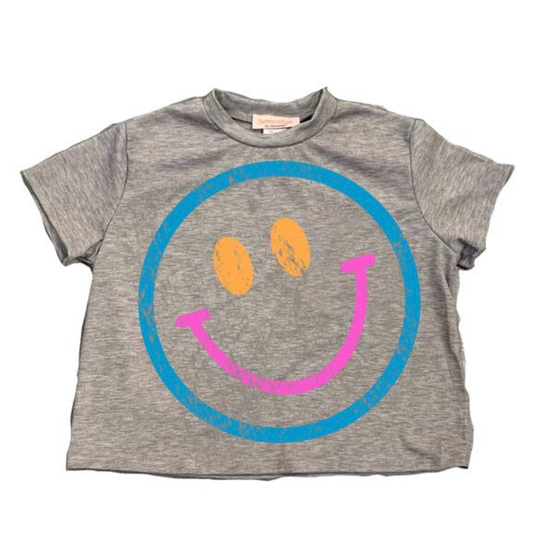 Tweenstyle Stoopher Grey Neon Smile T-Shirt | Glamour Girlz
