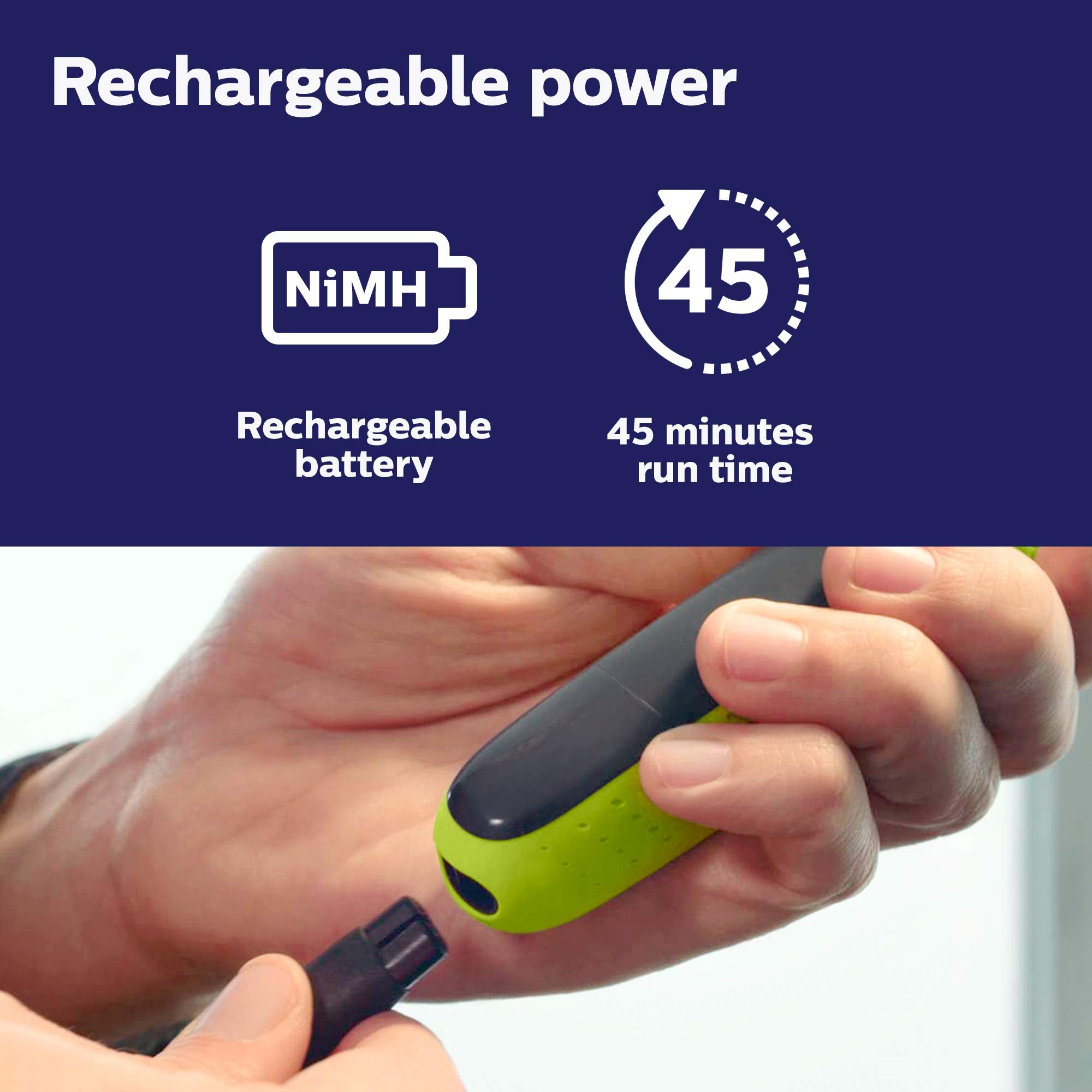 philips trimmer rechargeable battery