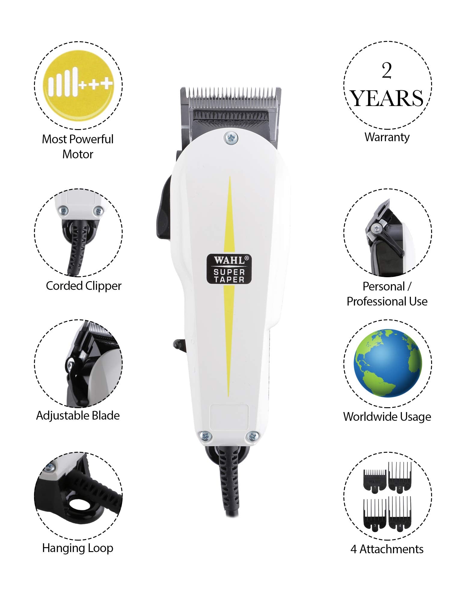 hair clippers taper attachment