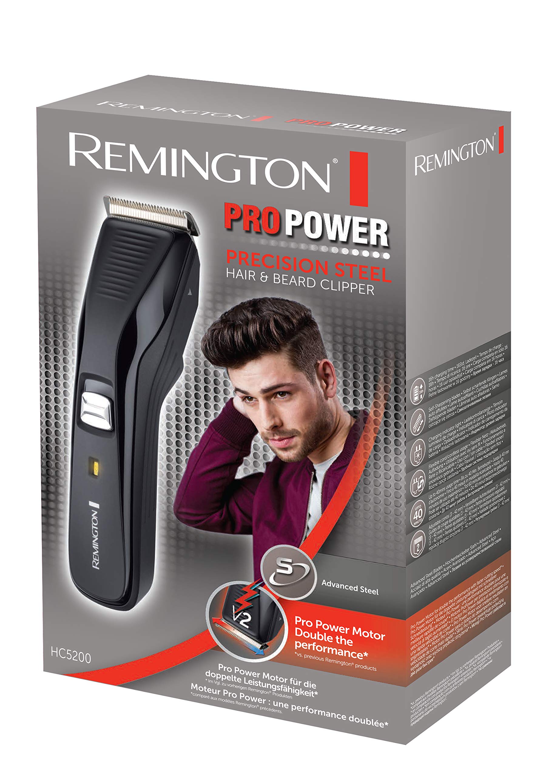 remington pro power precision steel hair and beard clipper