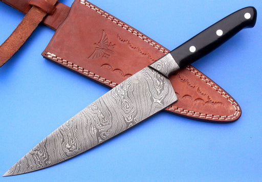 HTS-502 Thin Meat Cleaver Damascus / Kitchen/ Handmade / Custom / Forg —  HomeTown Knives