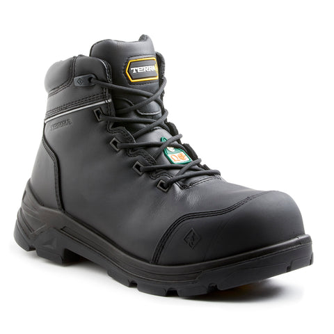 composite toe black work boots