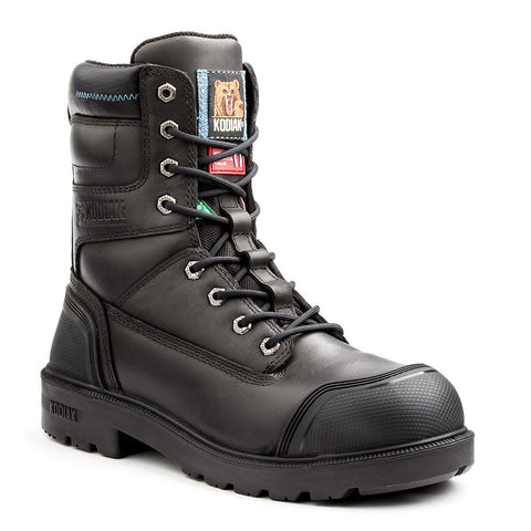 187500 PRO TEC MENS SIDE ZIPPER TIPPER ICE GRIP BOOT BLACK NOIR