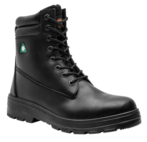 Black Leather Steel Toe Safety Boot 
