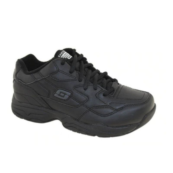 Skechers Felton Slip Resistant Work Shoe 77032 - Black | Work Authority