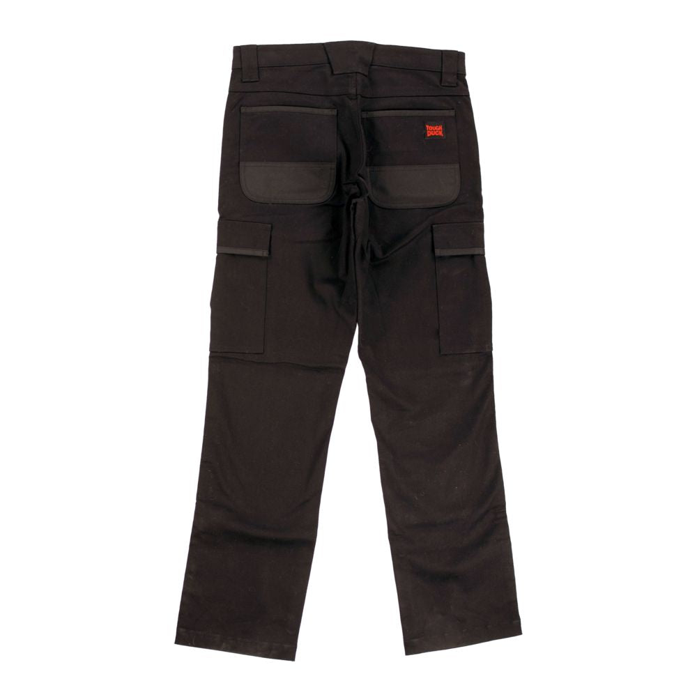 Tough Duck Women's 360° Stretch Waist Cargo Pant - Black | Work Authority