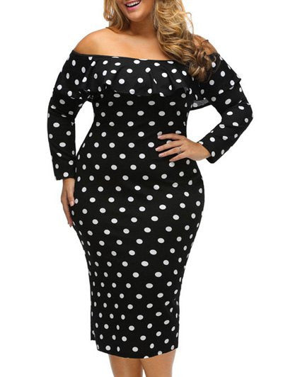 'Sensations' polka-dot midi dress | What's Your Chic