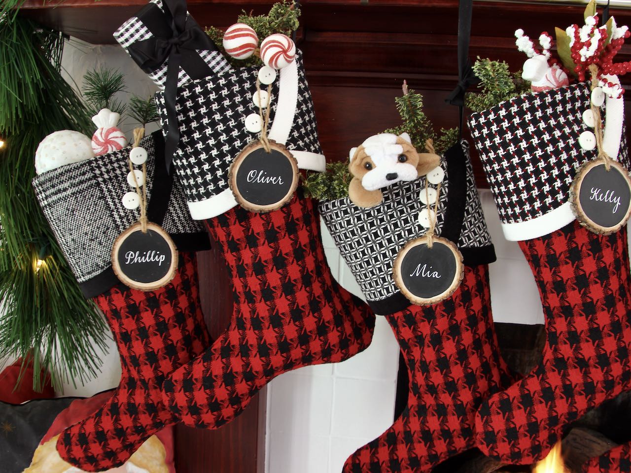 Red, Black & White Christmas Stockings — Santa's Favorite Colors - South  House Designs