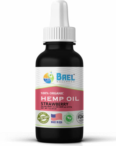 Hemp Oil (Strawberry) 500 mg. Naturally relieves pain, inflammation. 