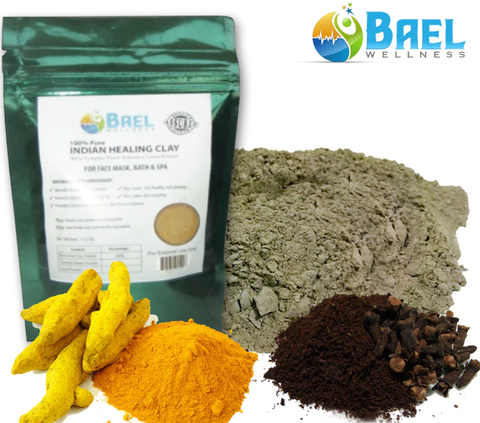 Bentonite Clay with Turmeric & Cloves Powder.