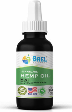 Hemp Oil (Mint) 1000 mg. Naturally relieves pain, inflammation. 