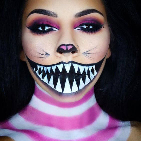 Cheshire Cat Halloween makeup 