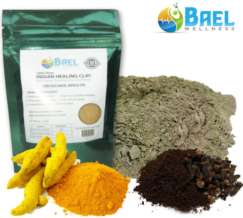 Bentonite Clay with Turmeric & Cloves Powder.