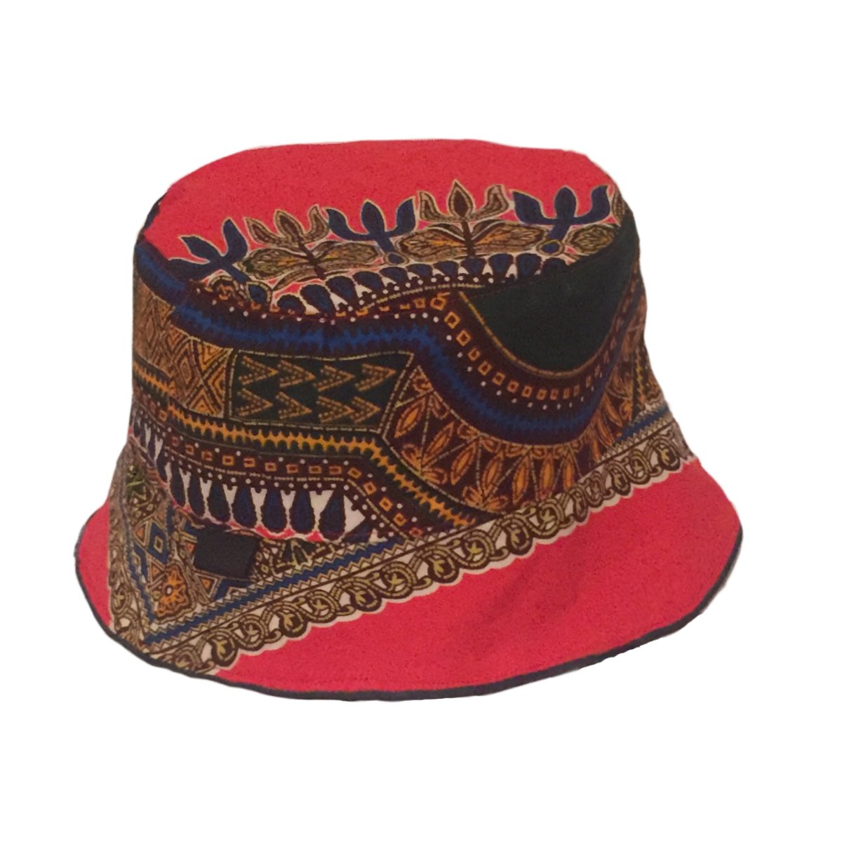 Dashiki Hat | Dashiki Bucket Hat | Red Angelina Print - Kayarize