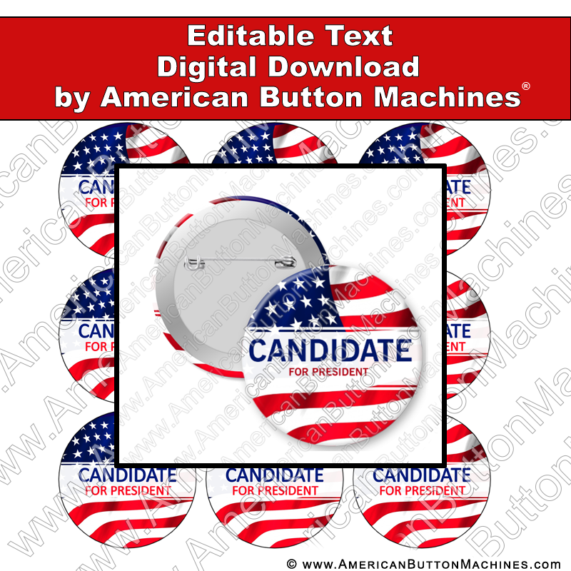 Campaign Button Design - Digital Download for Buttons - 116 – American  Button Machines