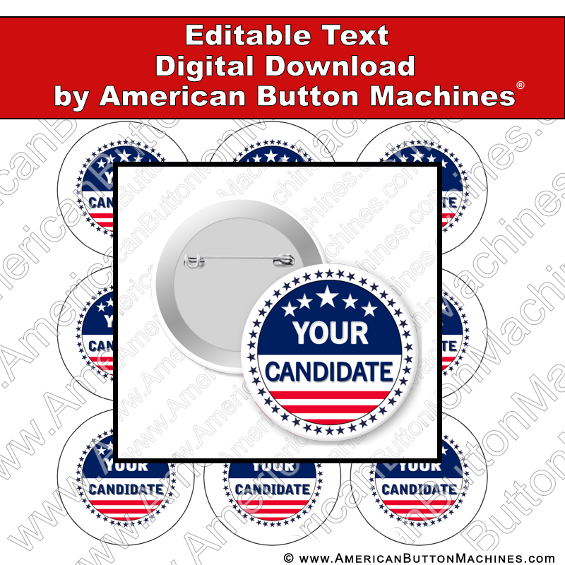 Campaign Button Design - Digital Download for Buttons - 120 – American  Button Machines