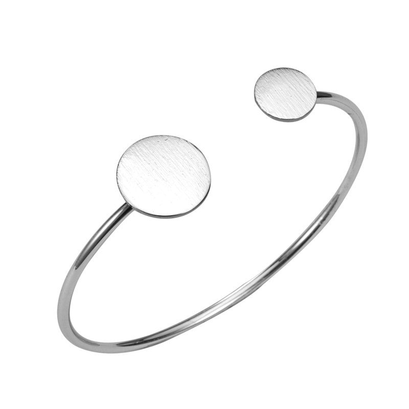 Unique Geometric Bracelet Bangles Small and Big Scratch Round Ba