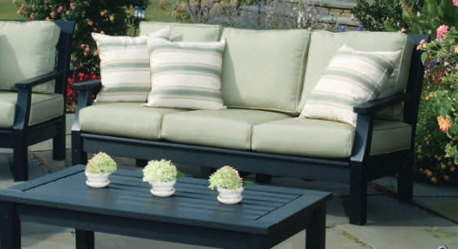 Seaside Casual Nantucket Deep Seating Sofa With Sunbrella Cushions