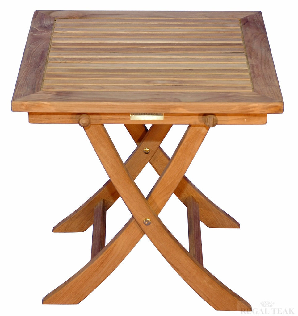 Regal Teak Small Square Folding Table — Order now for October shipment - The Adirondack Market