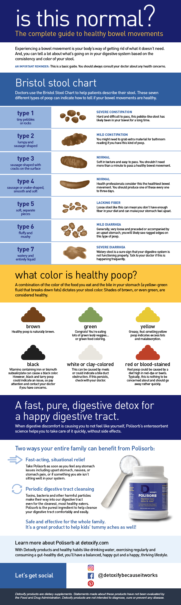 The Ultimate Guide to Healthy Bowel Movements | Is my poo normal? | Infographic