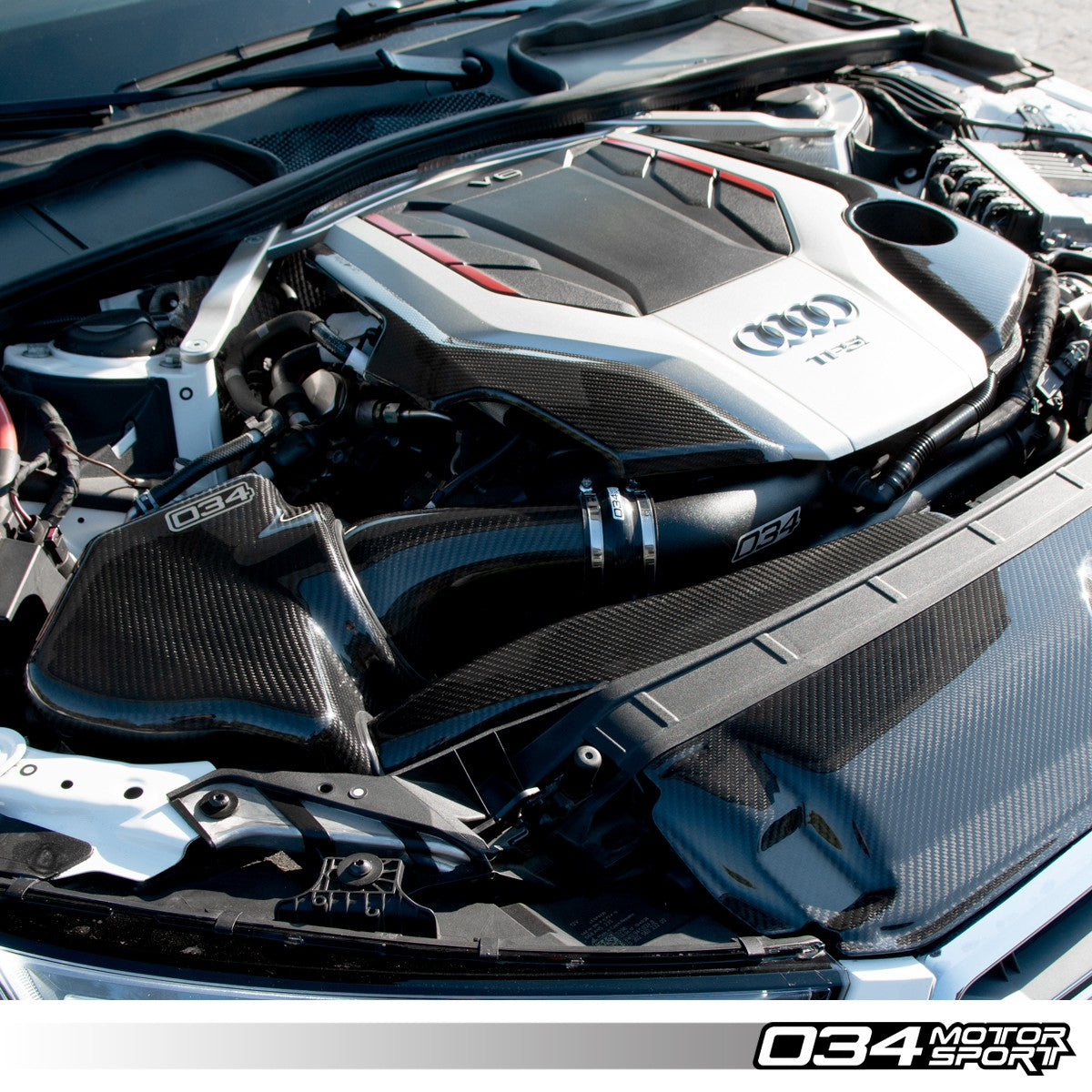 034Motorsport Audi 3.0T B9 C8 Carbon Fibre Engine Cover (Inc. A6, A7, S5 & SQ5) - ML Performance UK