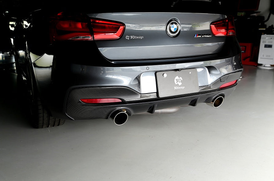 3D Design BMW 1 Series F20 LCI Dual Exit Rear Diffuser (M135i & M140i) - ML Performance UK