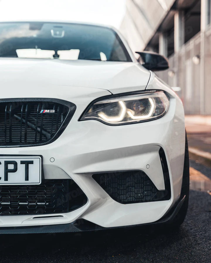 AUTOID BMW F22 F87 TRE Pre-preg Carbon Fibre Headlight Trims (Inc. 218d, M235i, M240i & M2) - ML Performance UK