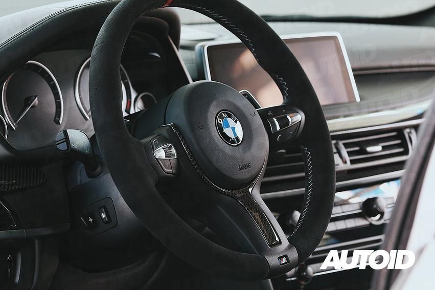 AUTOID BMW F20 F21 F22 Carbon Fibre Steering Wheel Trim Accent (Inc. 114i, 218i, 316i & 418i) - Nforcd UK
