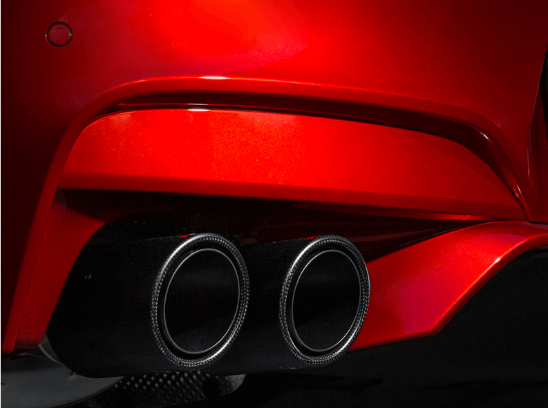 Akrapovic BMW F10 F12 Carbon/Titanium Tail pipe set (M5 & M6) - MLPerformance UK