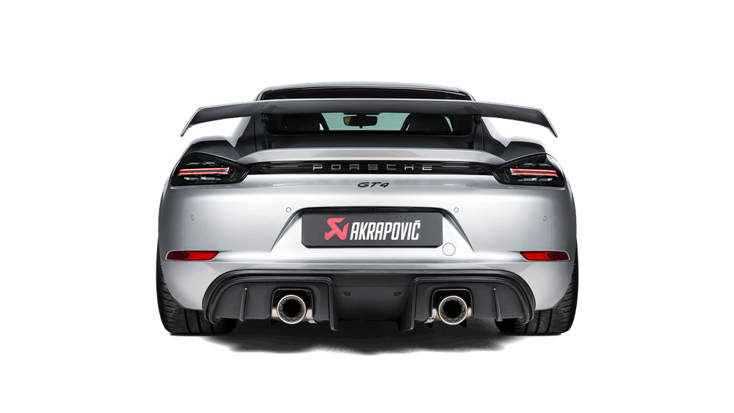 Juego de tubos de escape de titanio Akrapovič Porsche 718 (Cayman GT4 y Boxster Spyder) -