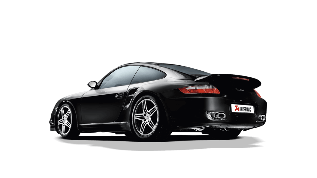Akrapovič Porsche 997 911 Turbo Slip-On Line Sistema de escape de titanio con 100 cpsi Cats -