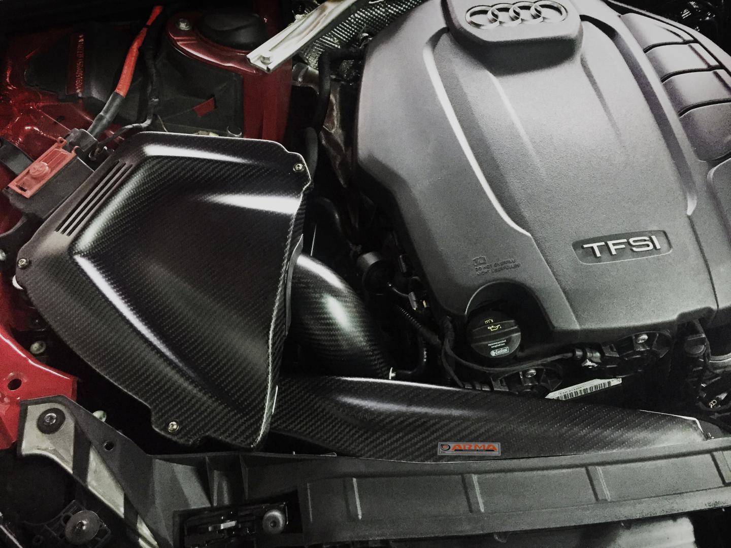 Armaspeed Audi B9 2.0T A4 Admisión de aire frío de fibra de carbono - ML Performance UK