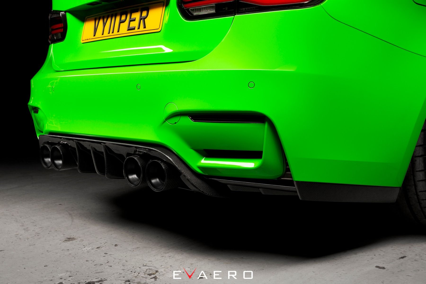 Evaero BMW F80 F82 F83 Rear Carbon Diffuser with Winglets (M3 & M4) - ML Performance UK