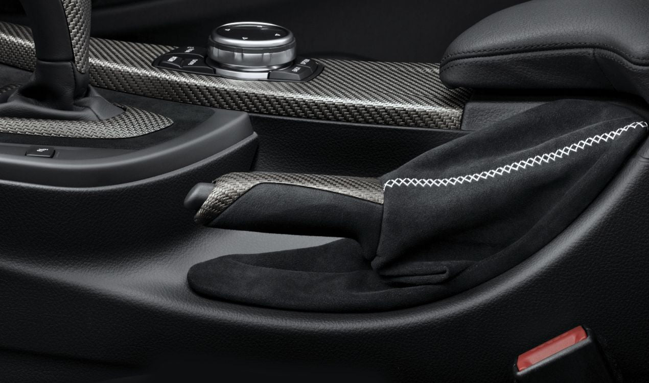Genuine BMW F20 F21 F22 F23 M Performance Parking Brake Handle with Alcantara Boot - RHD (Inc. 114d, M135i, 230i & M240i) - ML Performance UK