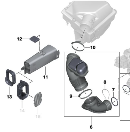 Genuine BMW F20 F22 F30 F80 Hot Climate Intake Duct & Grille (Inc. M140i, 320i, 430i & M3) - ML Performance UK