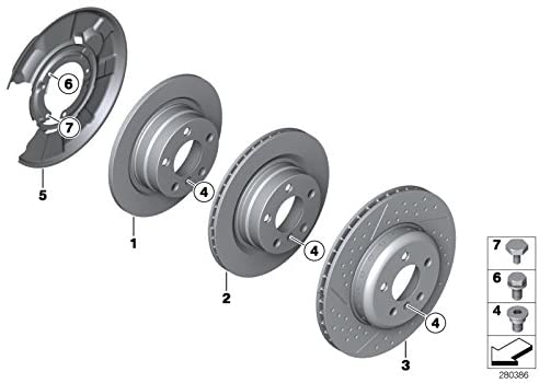 Genuine BMW 1/2/3/4 Series Rear Brake Disc (Inc. M135i, M140i, M235i, M240i & 320i) - ML Performance UK