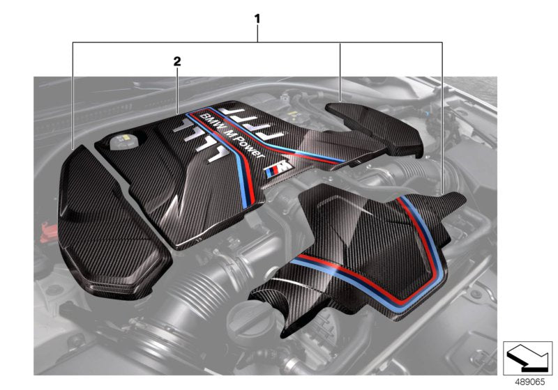Genuine BMW F90 F91 F92 F93 M Performance Carbon Engine Cover Extension Kit (M5 & M8) - ML Performance UK