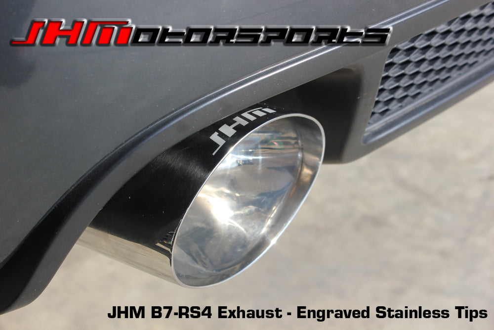 JHM Audi B7 RS4 2.75" Stainless Steel Cat-Back Exhaust With X-Pipe - ML Performance UK