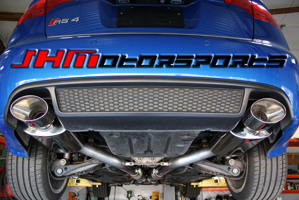 JHM Audi B7 RS4 2.75" Stainless Steel Cat-Back Exhaust With X-Pipe - ML Performance UK
