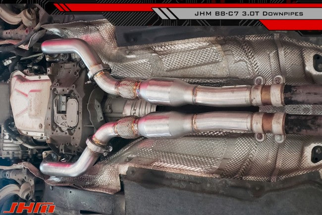 JHM Audi B8 B8.5 C7 3.0T High-Flow Cat Downpipes (Inc. S4, A6, Q5 & SQ5) - ML Performance UK