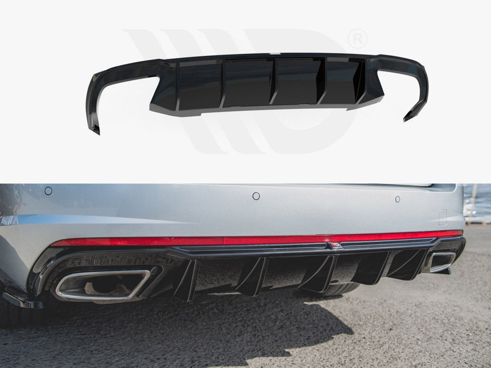 Maxton Design Skoda Octavia RS III Hatchback Estate Rear Valence Diffuser - With Tow Bar Flap - ML Performance UK