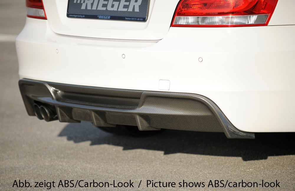 Rieger BMW 1 Series E82 E88 Rear Twin Exit Diffuser (Inc. 118i, 120i & 128i) - ML Performance UK