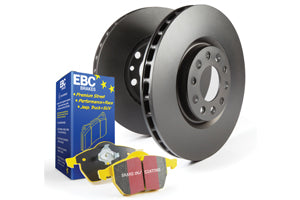 EBC PD03KR449 Yellowstuff Rear Brake Pad & Plain Disc Kit - ATE