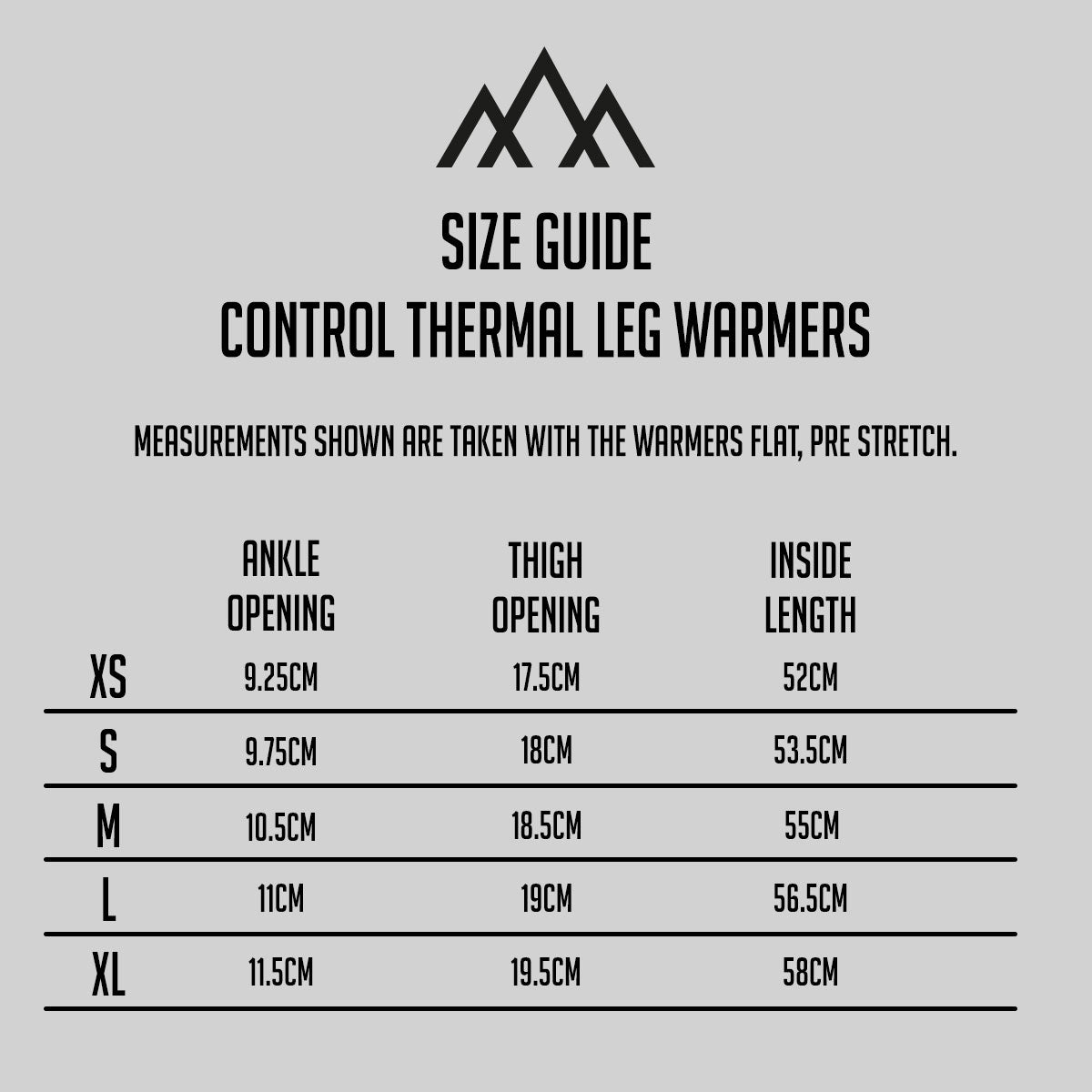 Control Thermal Leg Warmer - Black - Band of Climbers