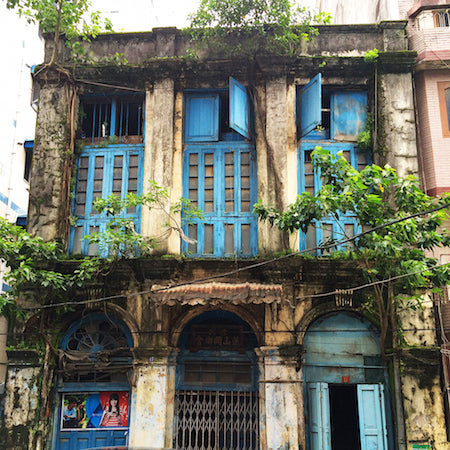 A building in downtown Yangon