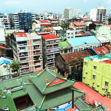 The view from Kalinko HQ, Downtown Yangon