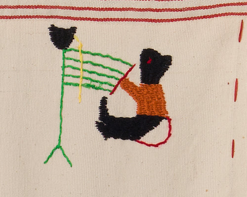 Embroidery of hand weaving
